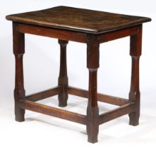 A WILLIAM & MARY SMALL OAK CENTRE TABLE, WELSH, CIRCA 1700.