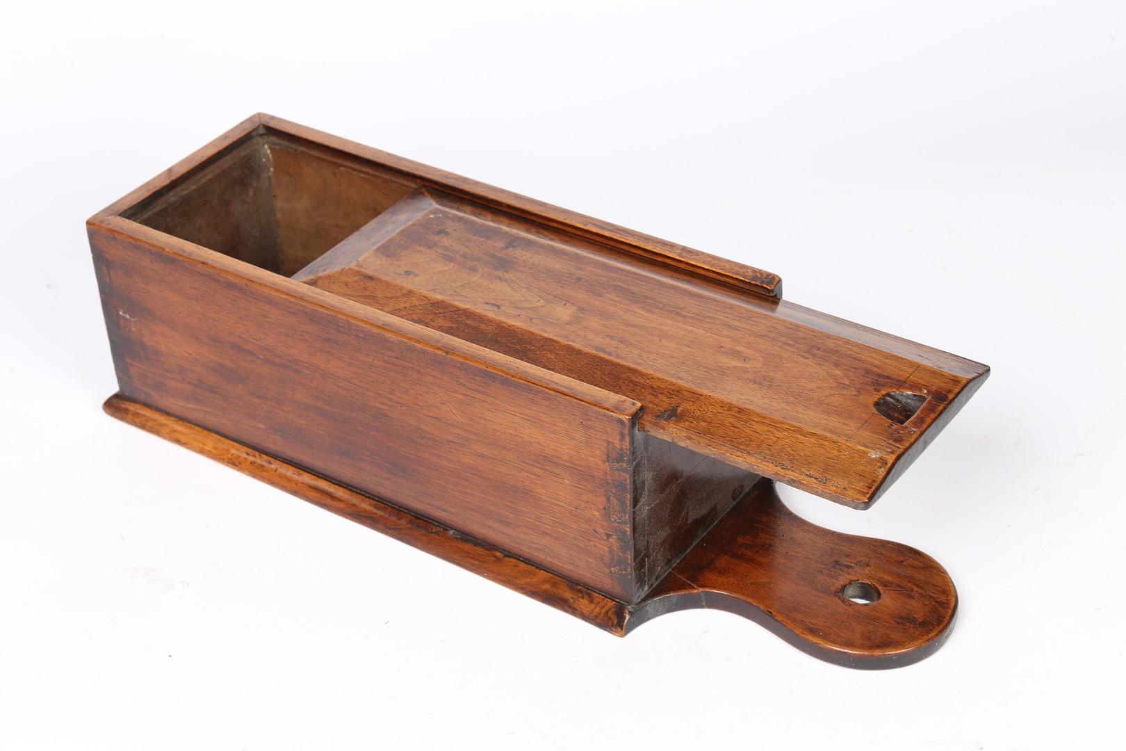 A GEORGE III WALNUT MURAL CANDLE BOX, CIRCA 1800. - Image 2 of 2