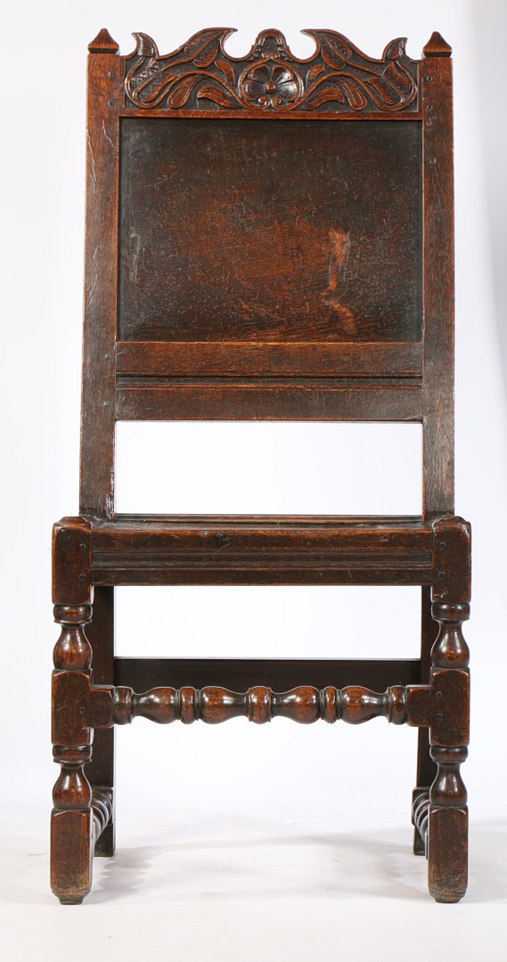 A CHARLES II OAK BACKSTOOL, LANCASHIRE, CIRCA 1670. - Image 3 of 4