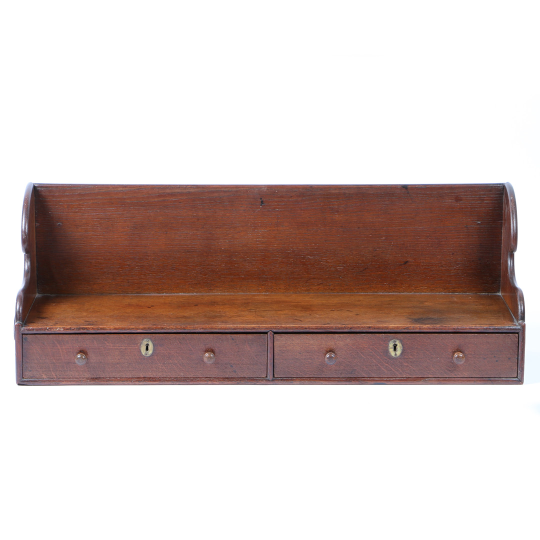 A LATE 19TH CENTURY OAK PORTABLE BOOKSHELF/BOOK-CARRY. - Bild 3 aus 4