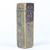 A LATE 17TH CENTURY SHAGREEN AND SILVER MOUNTED SURGICAL INSTRUMENT CASE, ENGLISH, CIRCA 1650-1700.