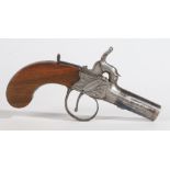 A 19TH CENTURY PERCUSSION BOXLOCK PISTOL BY SMITH OF LONDON.