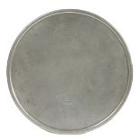 AN EARLY 19TH CENTURY PEWTER SCALE PLATE, CIRCA 1825.