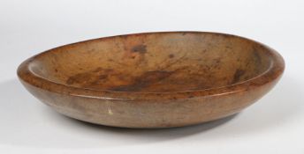 A SMALL GEORGE III SYCAMORE TURNED DAIRY BOWL, CIRCA 1800.