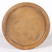 AN 18TH CENTURY SYCAMORE PLATE OR PLATTER, ENGLISH.