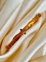 Antique 15ct Gold Ornate Bangle Bracelet