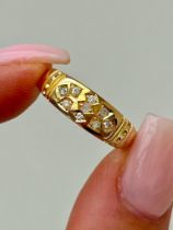 Antique 18ct Yellow Gold Diamond Unusual Ring