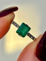 Sweet Emerald and Diamond Ring