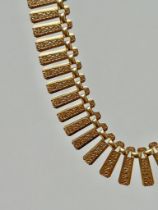Vintage 9ct Gold Fringe Collar Necklace