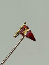 Collectors- 9ct Gold Enamel Flag Stick Pin - Benzie Cowes
