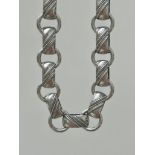 Antique Silver Bookchain Necklace Collar