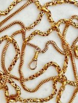 Outstanding Heavy Antique 9ct Gold Chunky Chain / Longguard Unusual Rare Link