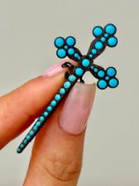 Antique Turquoise Sword Pin