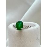 Outstanding Emerald and Diamond Ring