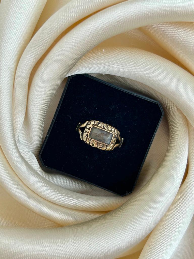 Georgian Gold c.1824 Locket Front Ring - Image 4 of 5