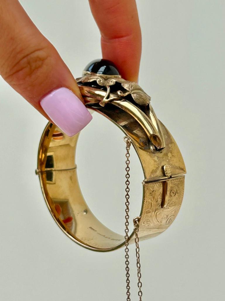 Huge Cabochon Bangle Bracelet - Image 7 of 9