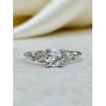 Wonderful 14ct White Gold Diamond Solitaire Ring