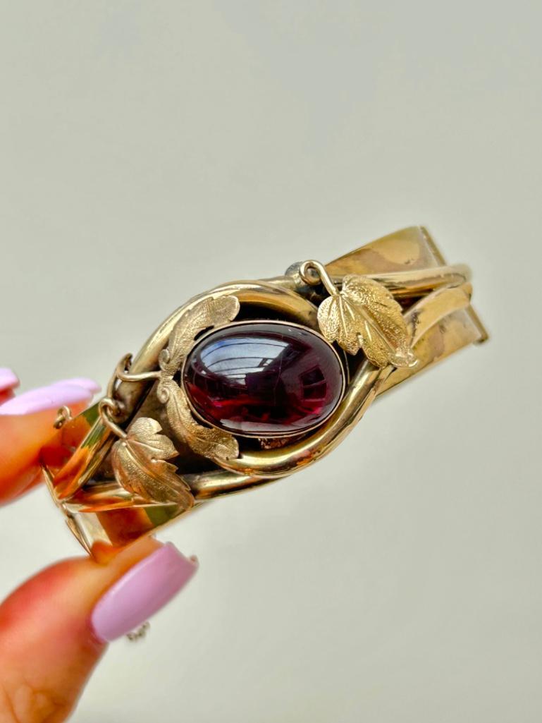 Huge Cabochon Bangle Bracelet - Image 9 of 9