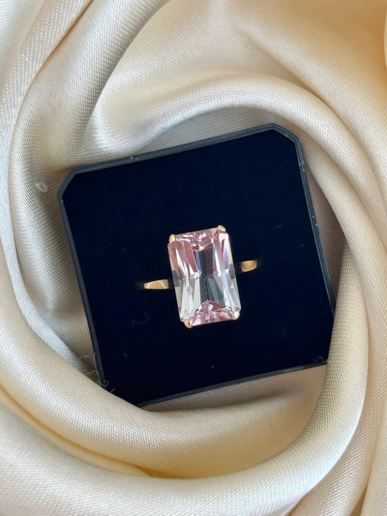 18ct Yellow Gold Pink Tourmaline Cocktail Ring - Image 4 of 6