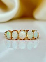 18ct Yellow Gold Opal 5 Stone Ring