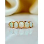 18ct Yellow Gold Opal 5 Stone Ring