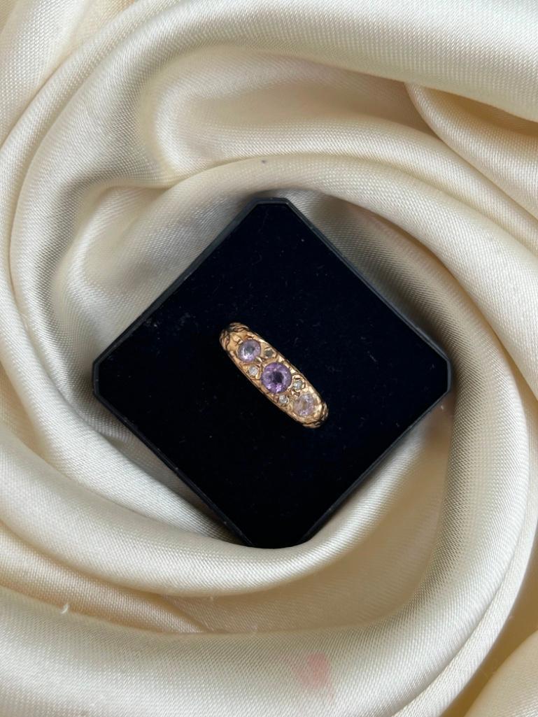 Sweet Amethyst 9ct Yellow Gold Ring - Image 4 of 7