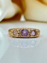 Sweet Amethyst 9ct Yellow Gold Ring