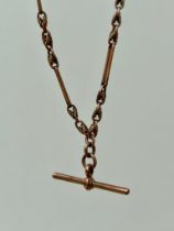Antique Gold Double Albert Chain Necklace