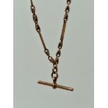 Antique Gold Double Albert Chain Necklace