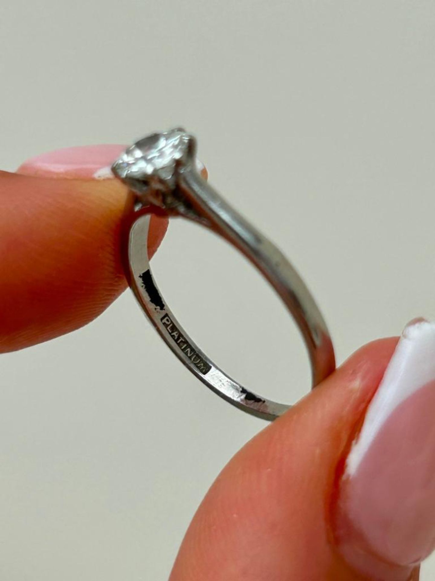 Bright .50pt Diamond Solitaire Ring in Platinum - Image 7 of 7