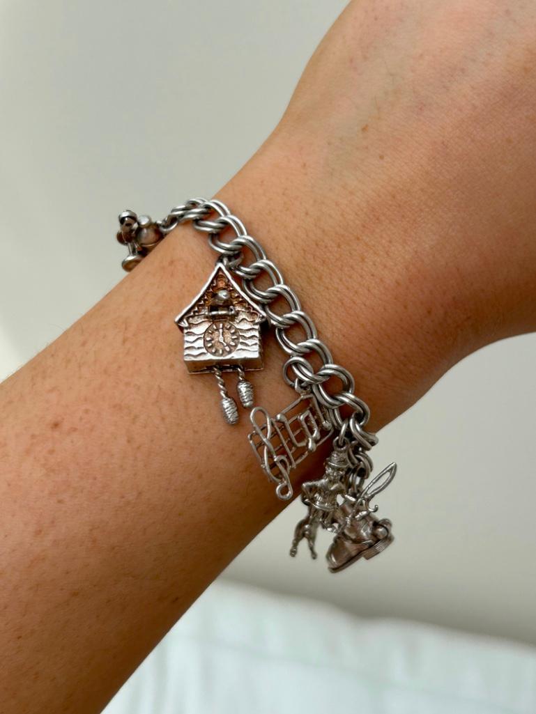 Amazing Vintage Silver Charm Bracelet