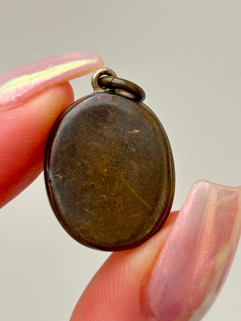 Sweet Antique Turquoise Locket Pendant - Image 3 of 3