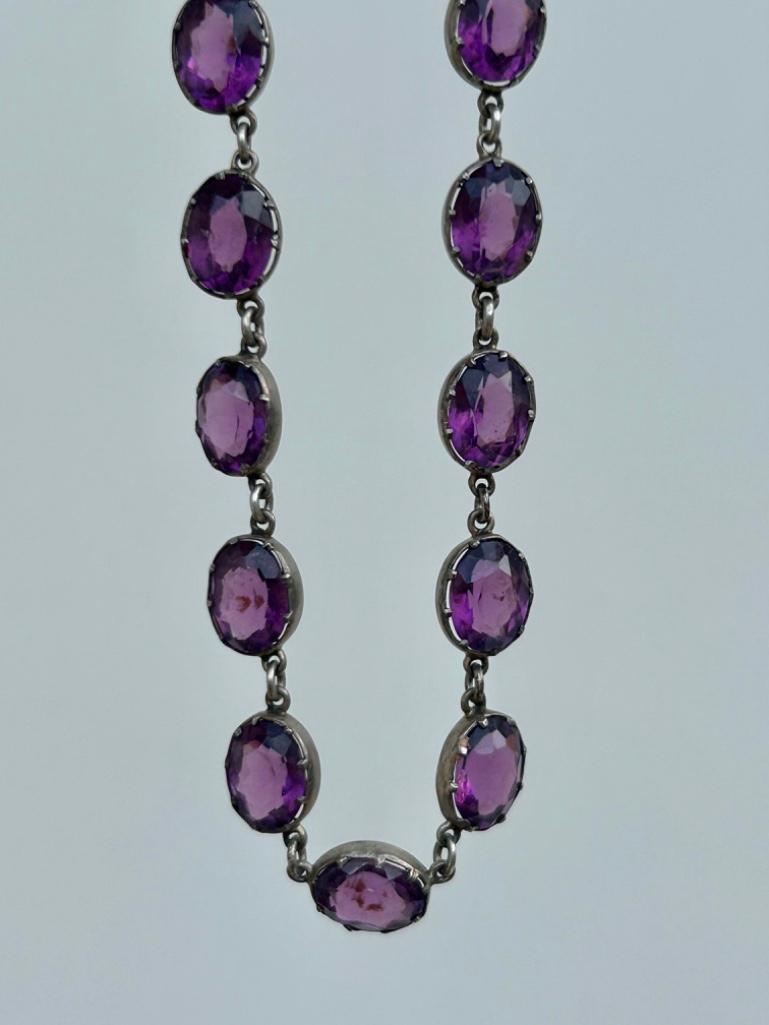 Antique Riviere Necklace and Earrings Set - Image 5 of 10