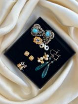 Mixed Lot of Earrings / Jewellery inc Blue Drop Earrings