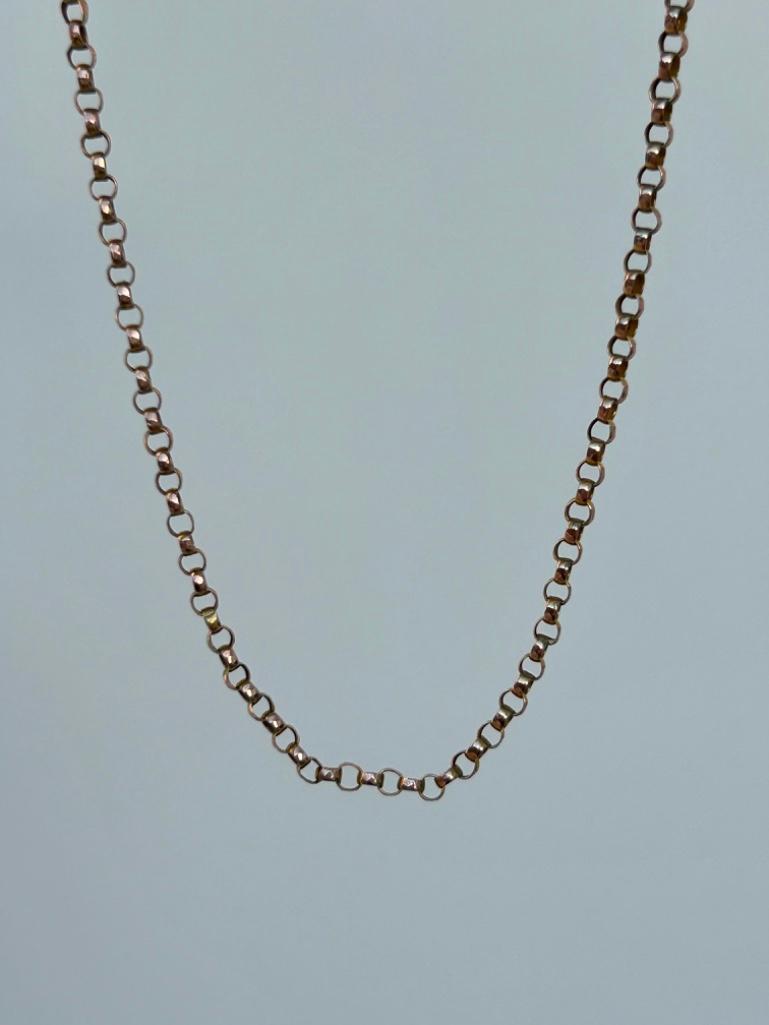 Antique 9ct Yellow Gold Chain with Barrel Clasp