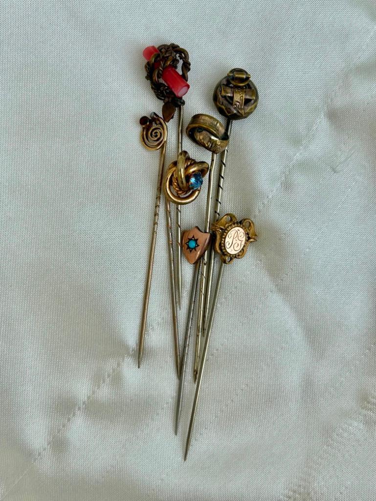 Mixed Lot 7 Antique Stick Pin Brooch - Image 2 of 3