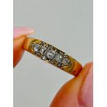 Antique Chunky 18ct Gold Diamond Ring