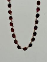 Antique Garnet Riviere Necklace
