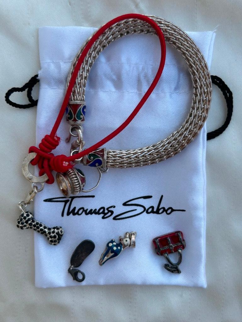 Mixed Lot of Thomas Sabo Jewellery Inc Bag and Bracelet Silver Enamel - Image 2 of 3