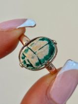 Antique Scarab Swivel Ring in Gold