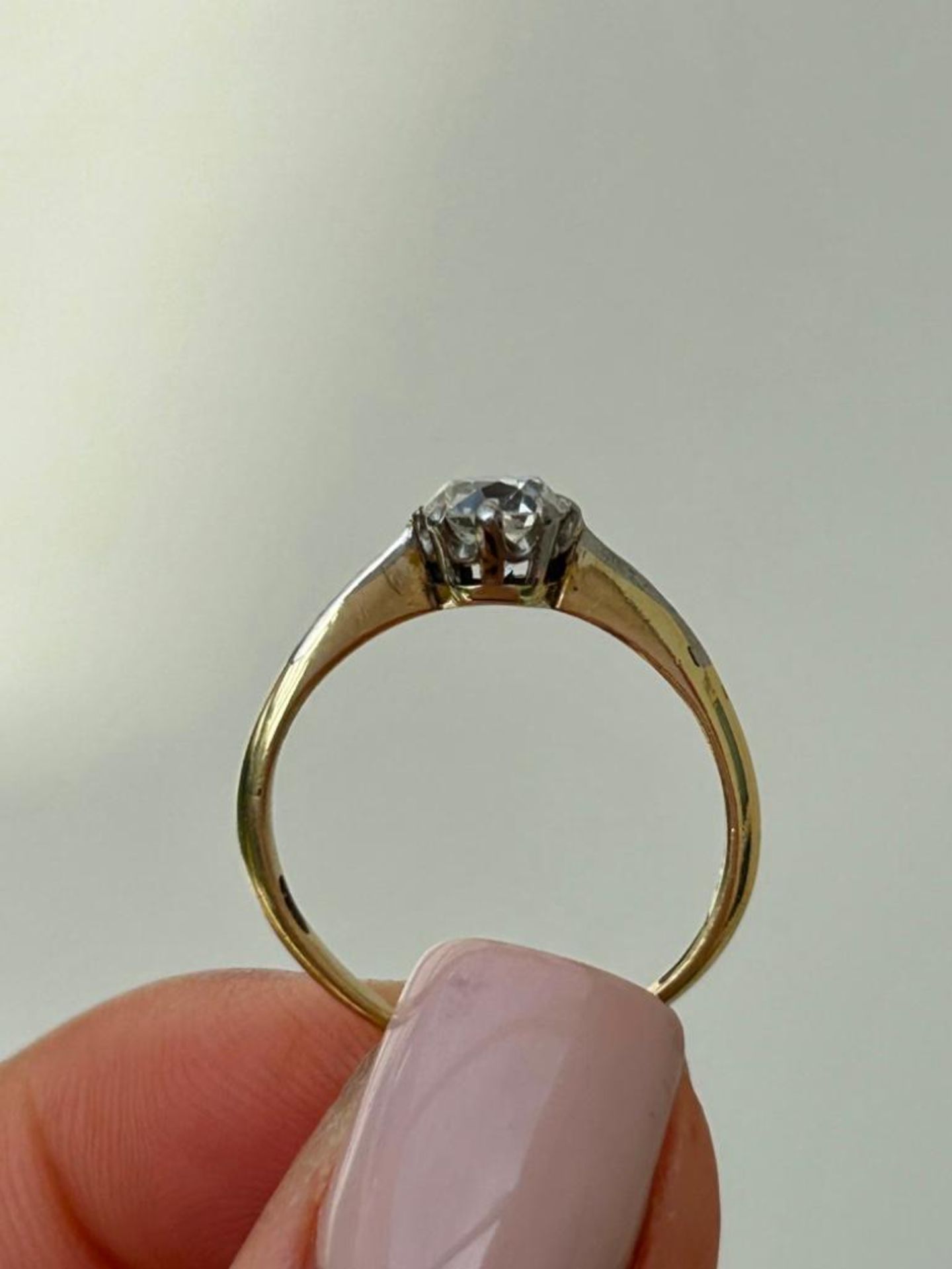 Chunky Diamond Engagement Style Ring in Gold - Image 4 of 7