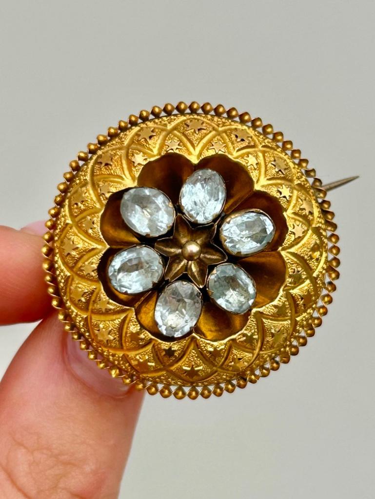 Antique 18ct Yellow Gold Memorial Brooch with Locket Back - Image 4 of 8
