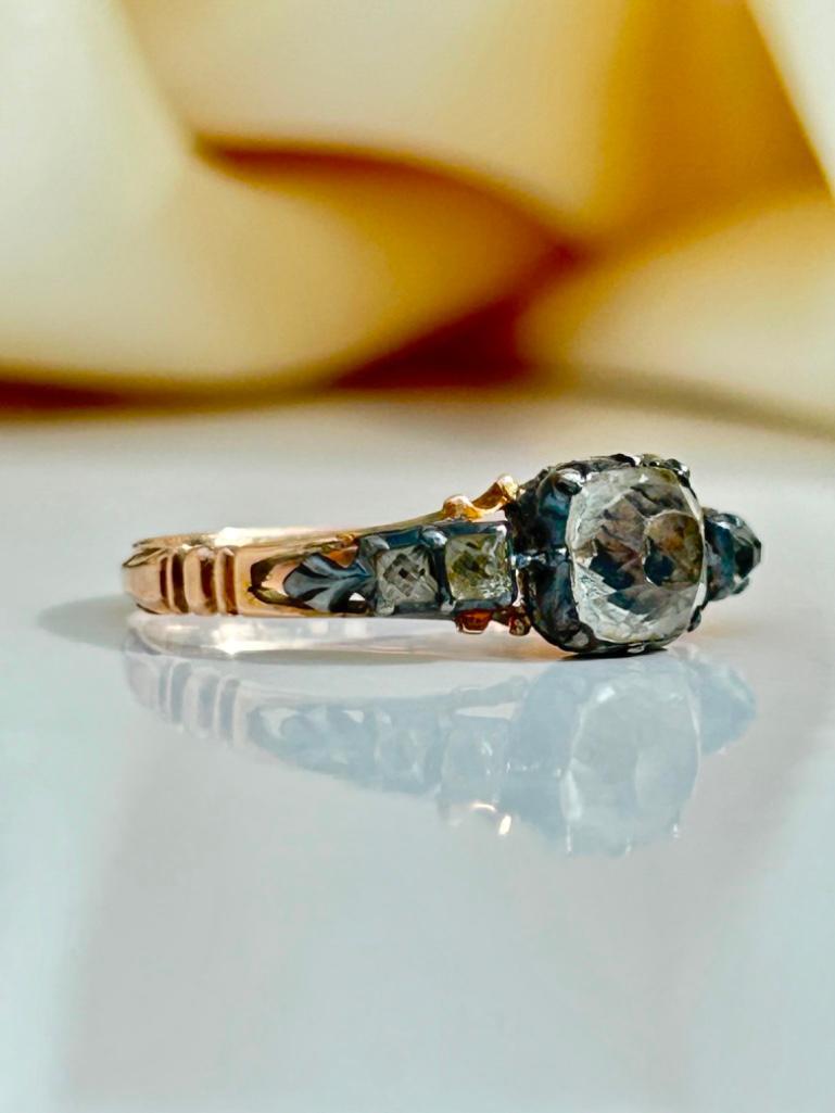 Georgian Era Gold Rock Crystal Ring - Image 2 of 7