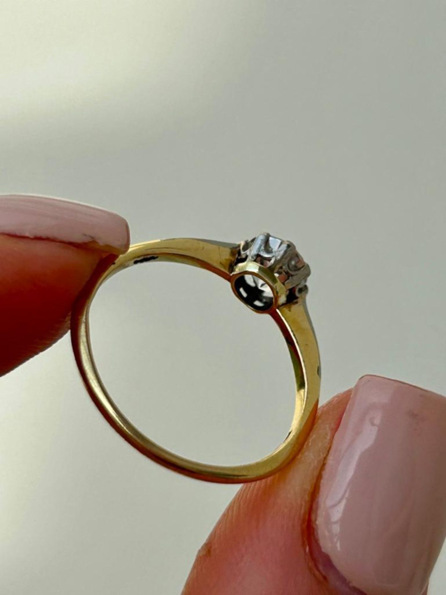 Chunky Diamond Engagement Style Ring in Gold - Image 7 of 7