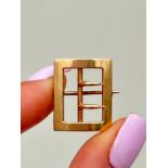 Antique 15ct Yellow Gold Buckle Brooch