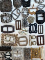 Huge Mixed Lot of Antique Buckles etc Jewellery