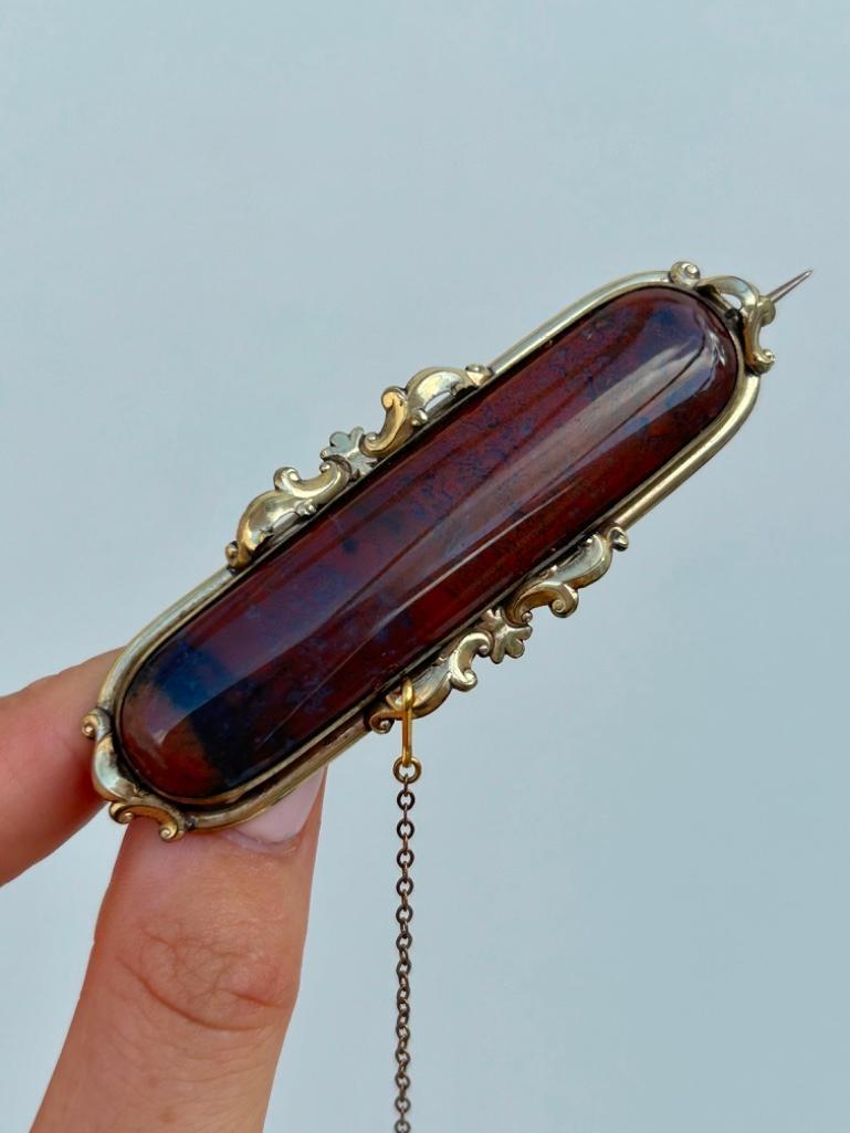 Large Agate Brooch