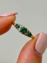 18ct Gold Emerald and Diamond Ring