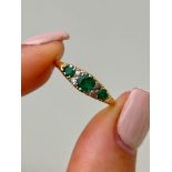 18ct Gold Emerald and Diamond Ring