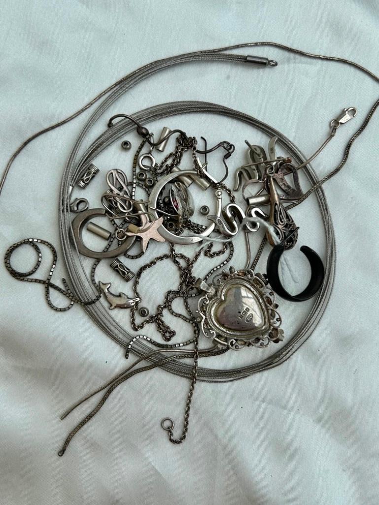 Mixed Lot of Antique and Vintage Jewellery inc Silver Heart Necklace - Image 3 of 3